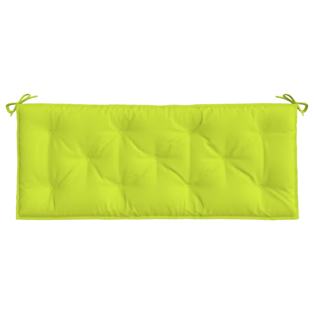 Coussin de banc de jardin vert brillant 120x50x7cm tissu oxford