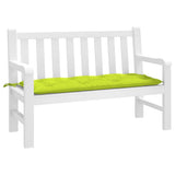 Coussin de banc de jardin vert brillant 120x50x7cm tissu oxford