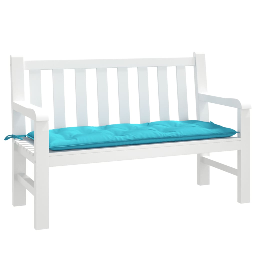 Coussin de banc de jardin turquoise 120x50x7 cm tissu