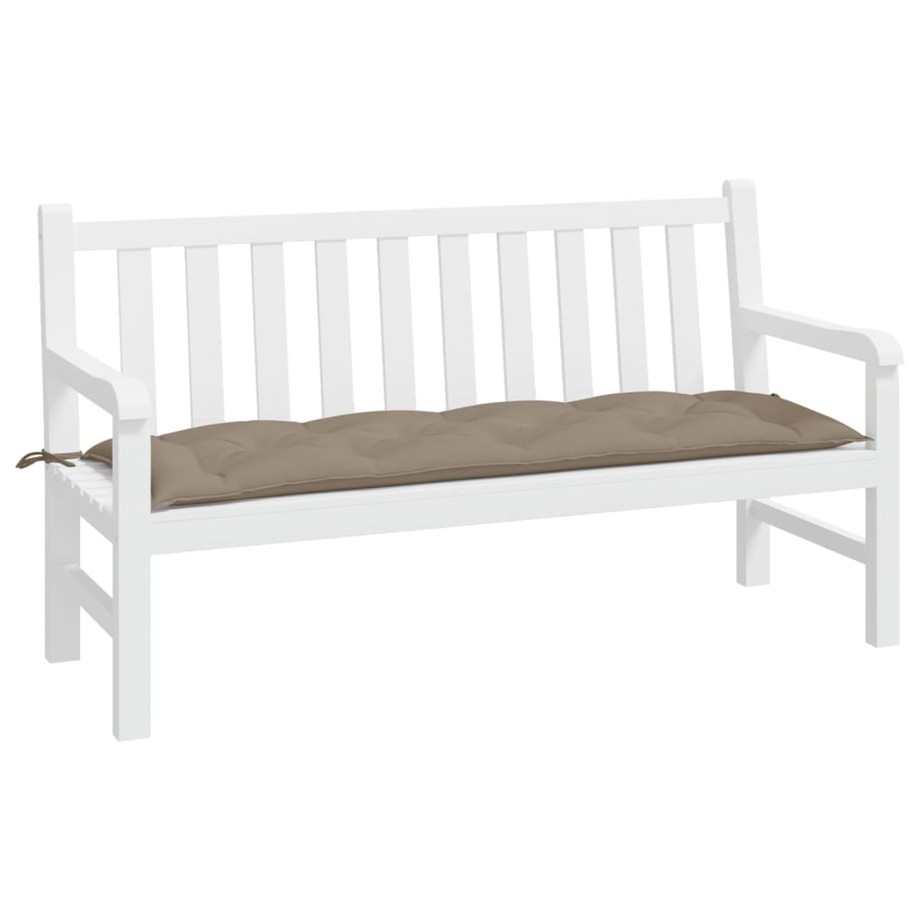 Coussin de banc de jardin taupe 150x50x7 cm tissu oxford