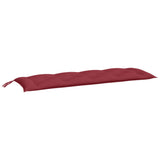 Coussin de banc de jardin rouge bordeaux 150x50x7 cm