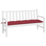 Coussin de banc de jardin rouge bordeaux 150x50x7 cm