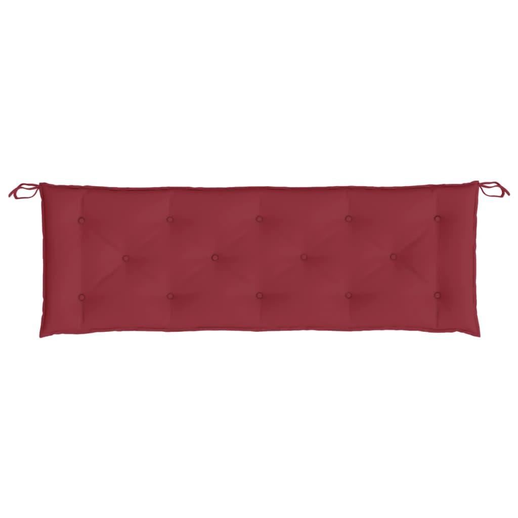 Coussin de banc de jardin rouge bordeaux 150x50x7 cm