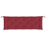 Coussin de banc de jardin rouge bordeaux 150x50x7 cm