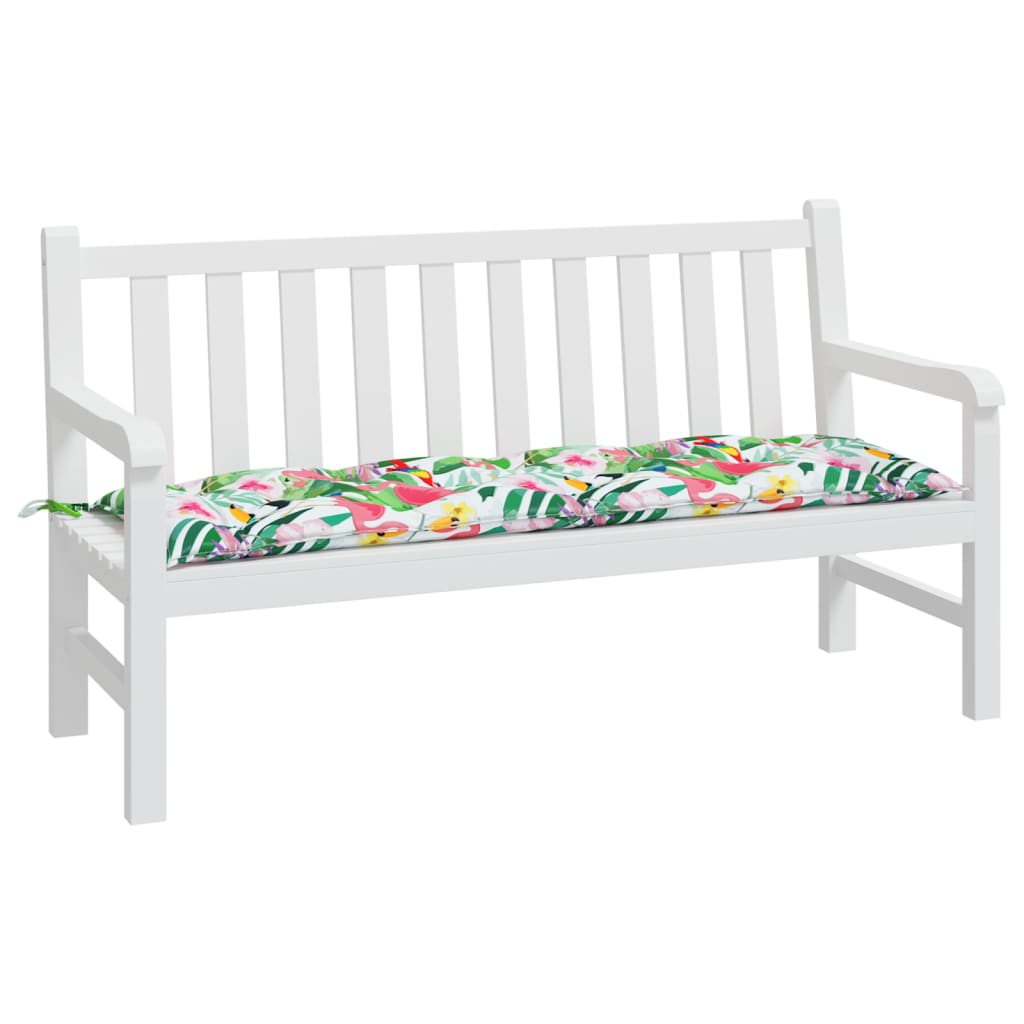 Coussin de banc de jardin multicolore 150x50x7 cm tissu oxford