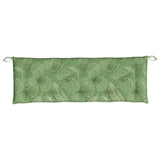 Coussin de banc de jardin motif de feuilles 150x50x7 cm