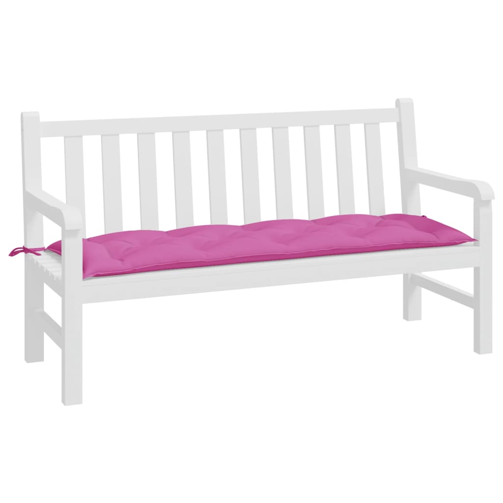 Coussin de banc de jardin rose 150x50x7 cm tissu oxford