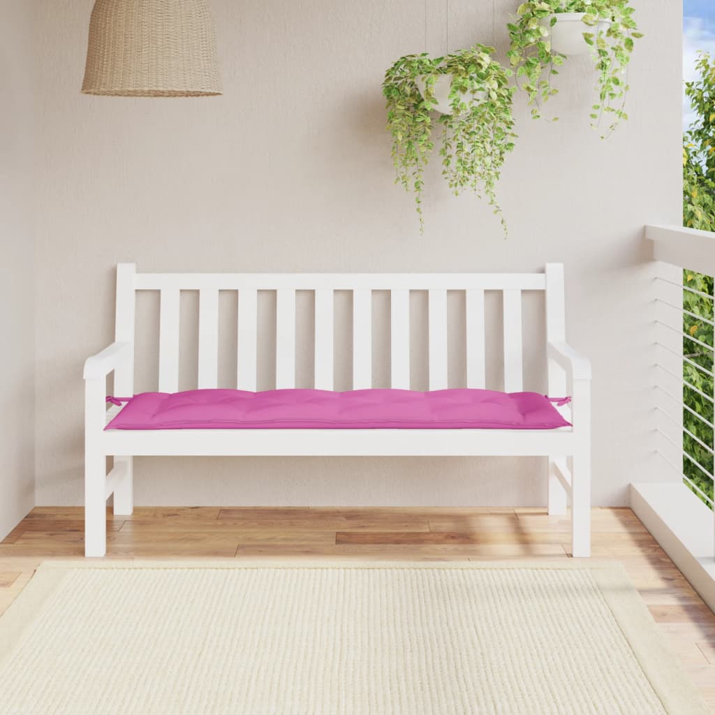 Coussin de banc de jardin rose 150x50x7 cm tissu oxford