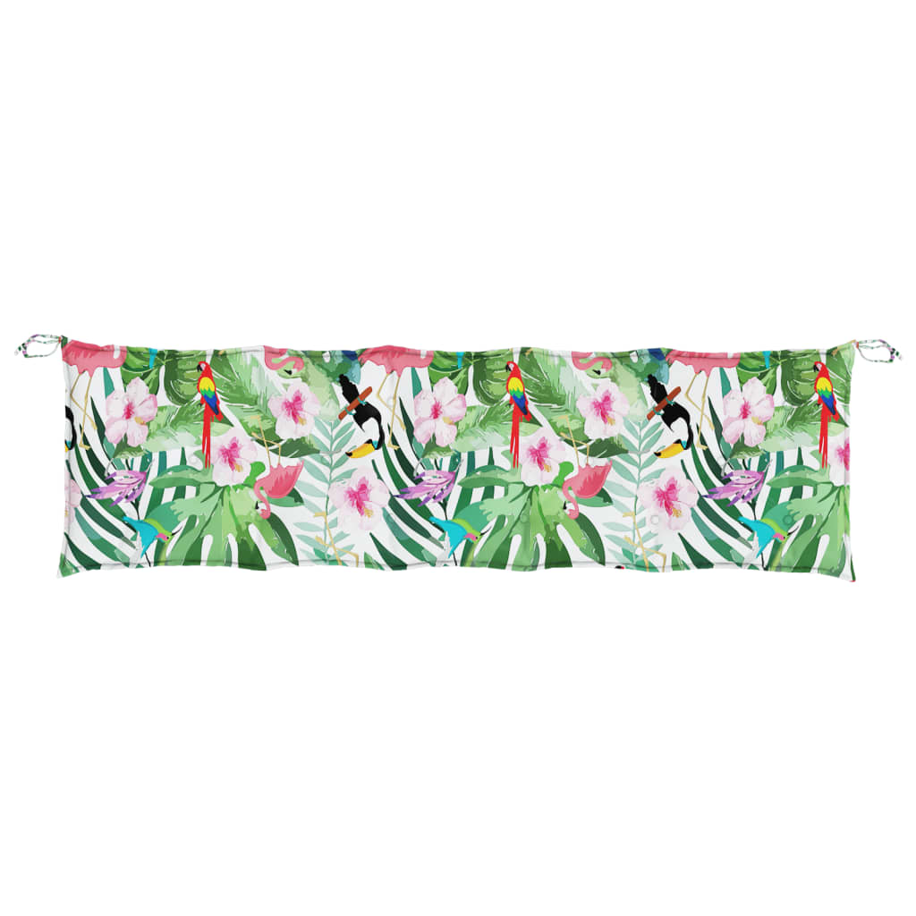 Coussin de banc de jardin multicolore 180x50x7 cm tissu oxford