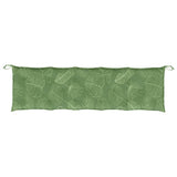 Coussin de banc de jardin motif de feuilles 180x50x7 cm