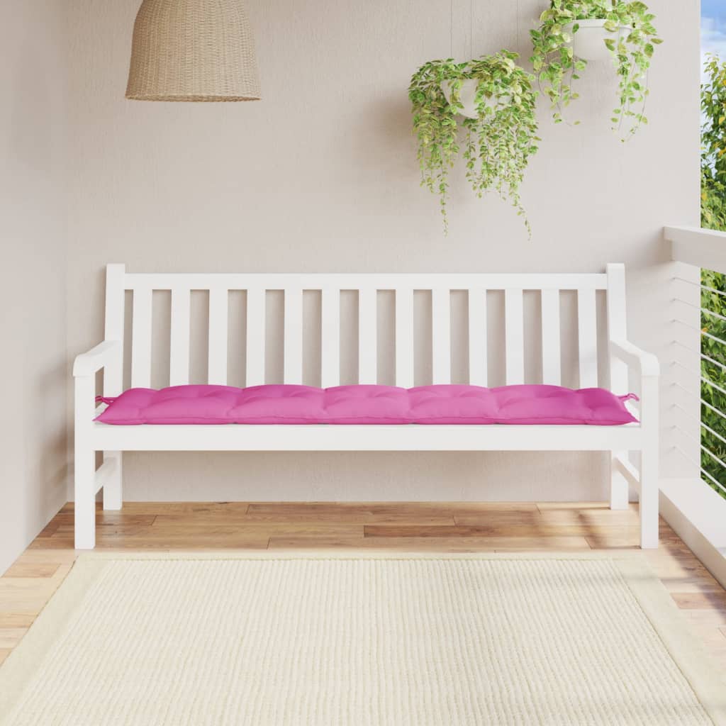 Coussin de banc de jardin rose 180x50x7 cm tissu oxford