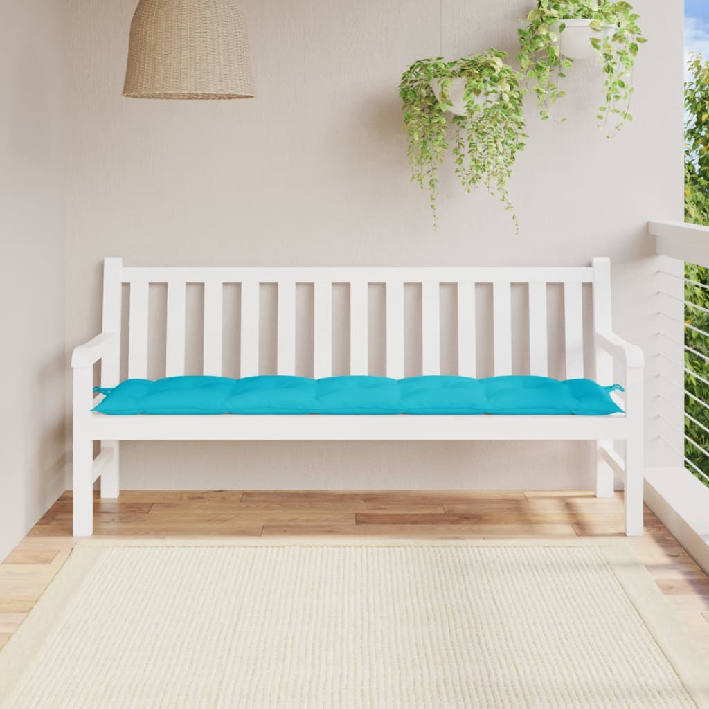 Coussin de banc de jardin turquoise 180x50x7 cm tissu oxford