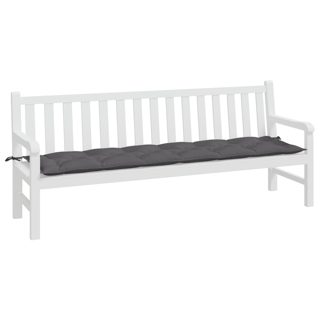 Coussin de banc de jardin anthracite 200x50x7 cm tissu oxford