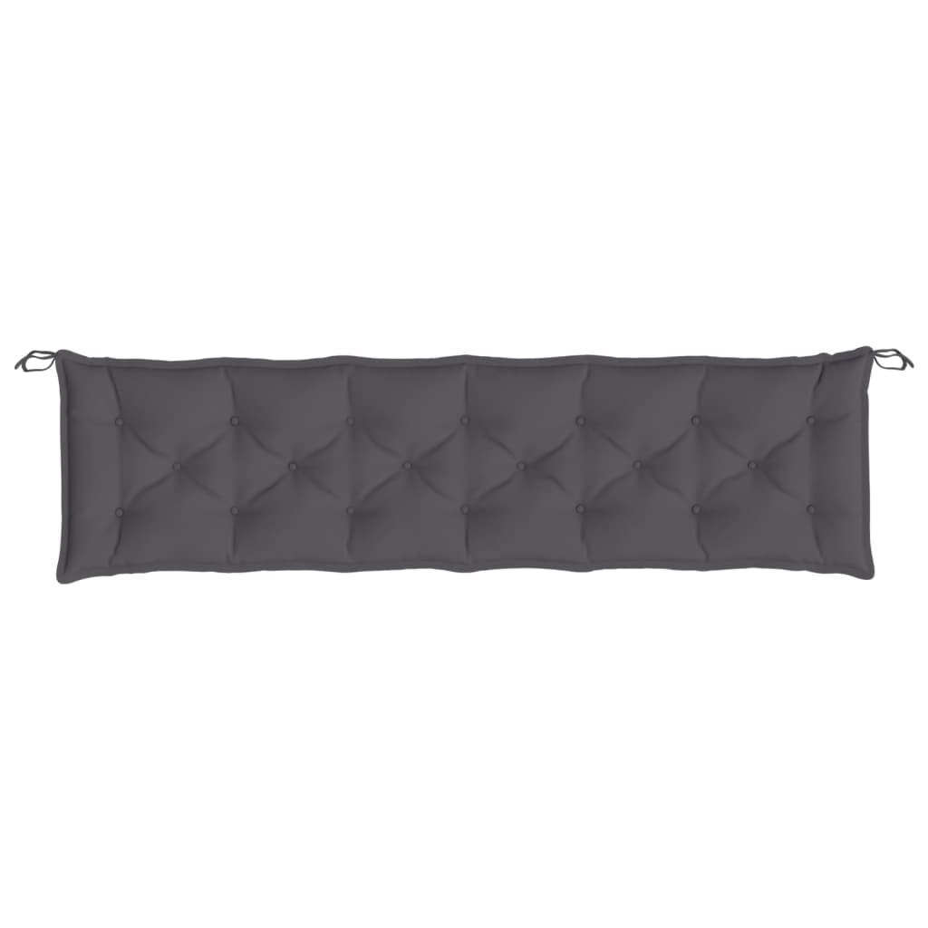 Coussin de banc de jardin anthracite 200x50x7 cm tissu oxford