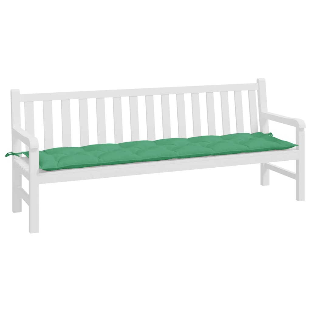 Coussin de banc de jardin vert 200x50x7 cm tissu oxford