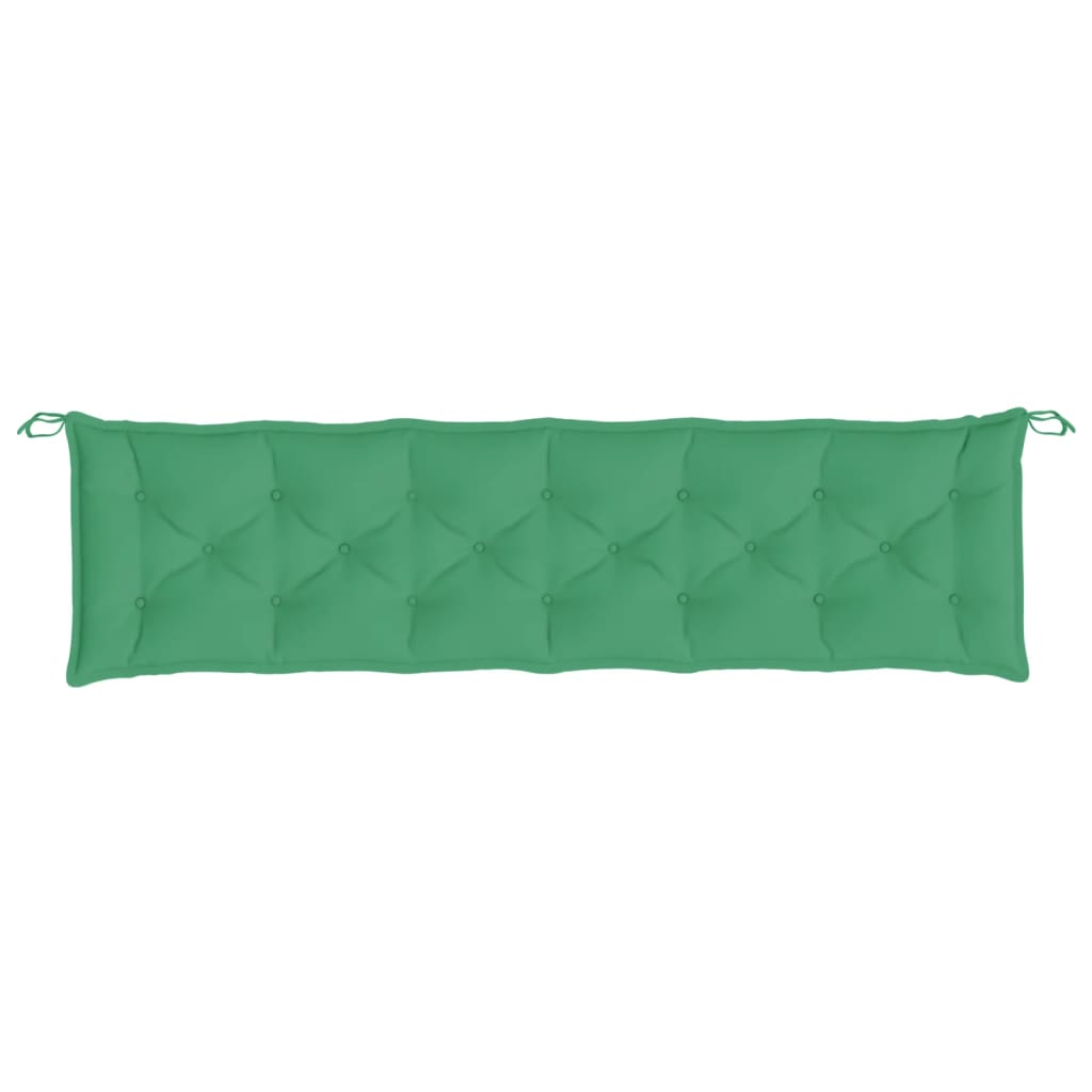 Coussin de banc de jardin vert 200x50x7 cm tissu oxford