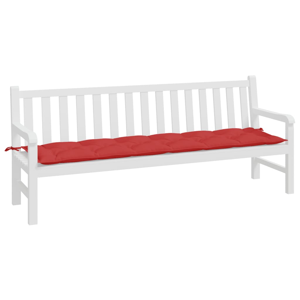 Coussin de banc de jardin rouge 200x50x7 cm tissu oxford