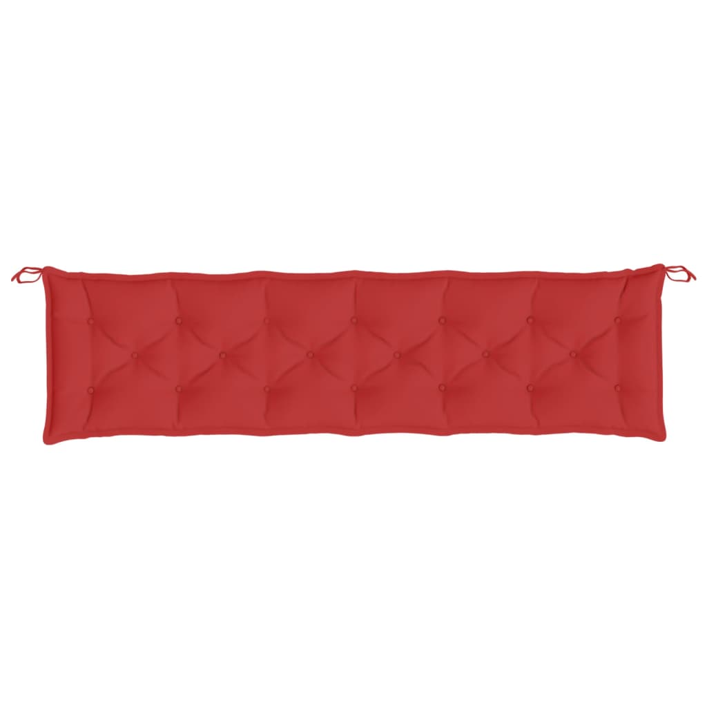 Coussin de banc de jardin rouge 200x50x7 cm tissu oxford