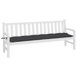 Coussin de banc de jardin noir 200x50x7 cm tissu oxford