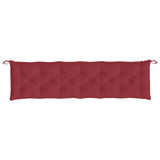 Coussin de banc de jardin rouge bordeaux 200x50x7 cm