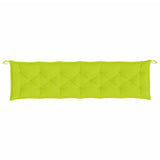 Coussin de banc de jardin vert brillant 200x50x7cm tissu oxford