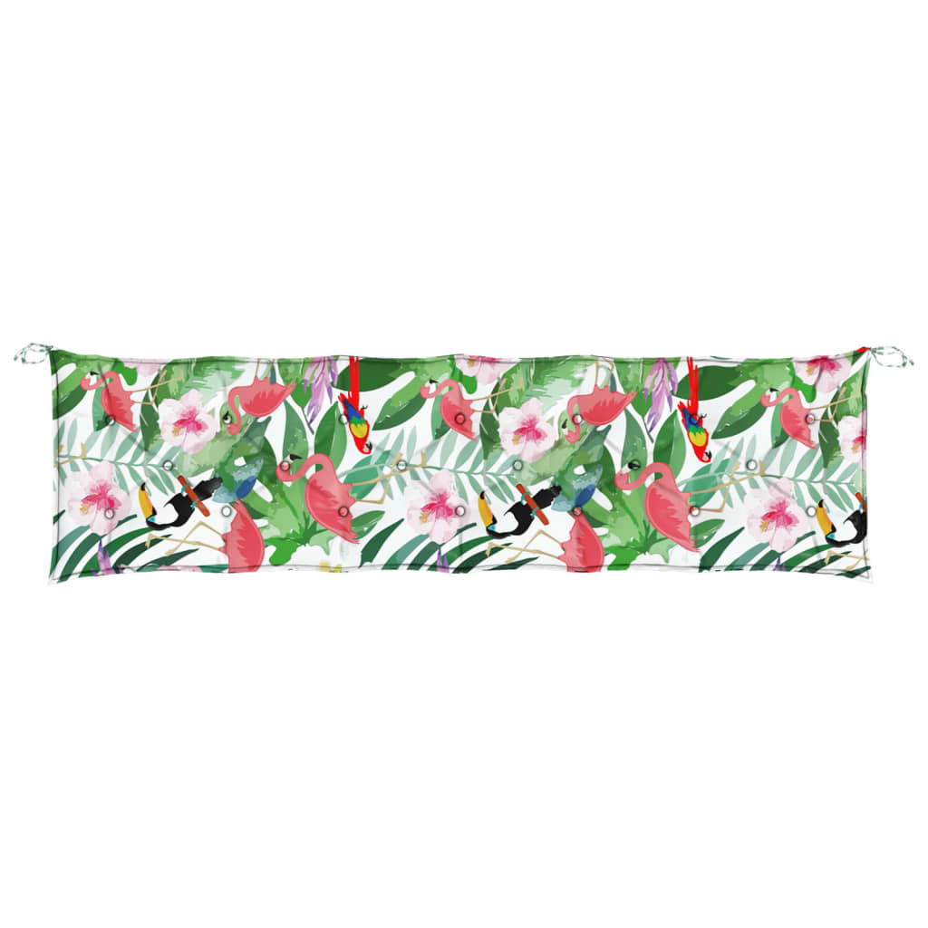 Coussin de banc de jardin multicolore 200x50x7 cm tissu