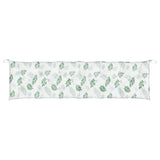 Coussin de banc de jardin motif de feuilles 200x50x7 cm tissu