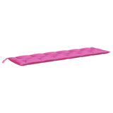 Coussin de banc de jardin rose 200x50x7 cm tissu