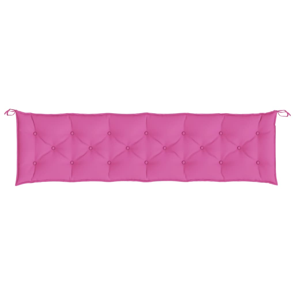 Coussin de banc de jardin rose 200x50x7 cm tissu