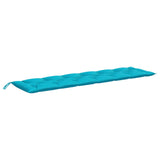 Coussin de banc de jardin turquoise 200x50x7 cm tissu