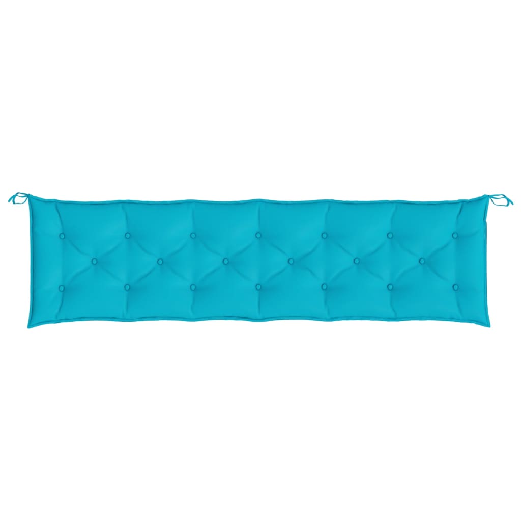 Coussin de banc de jardin turquoise 200x50x7 cm tissu