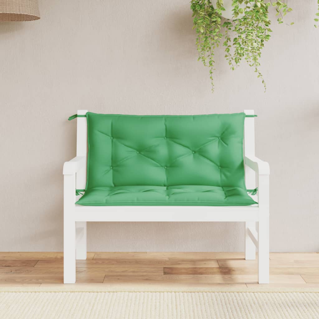 Coussins de banc jardin lot de 2 vert 100x50x7 cm tissu Oxford