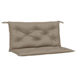 Coussins de banc jardin lot de 2 taupe 100x50x7 cm tissu Oxford