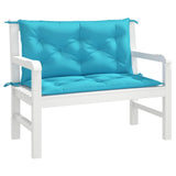 Coussins de banc de jardin lot de 2 turquoise 100x50x7 cm tissu