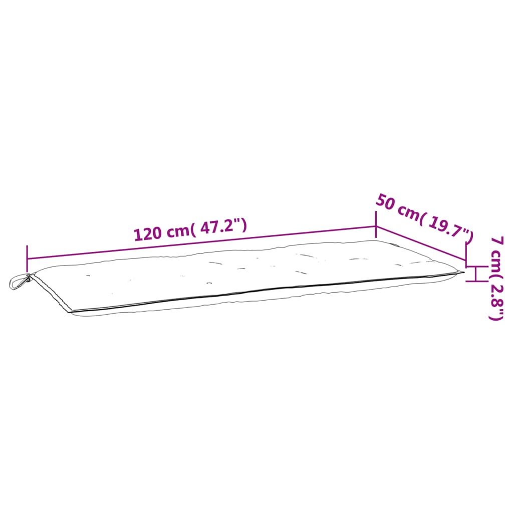 Gartenbankauflagen 2er-Set grau 120x50x7 cm Oxford-Stoff