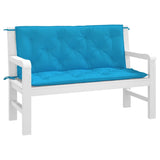 Coussins de banc de jardin lot de 2 bleu clair tissu Oxford