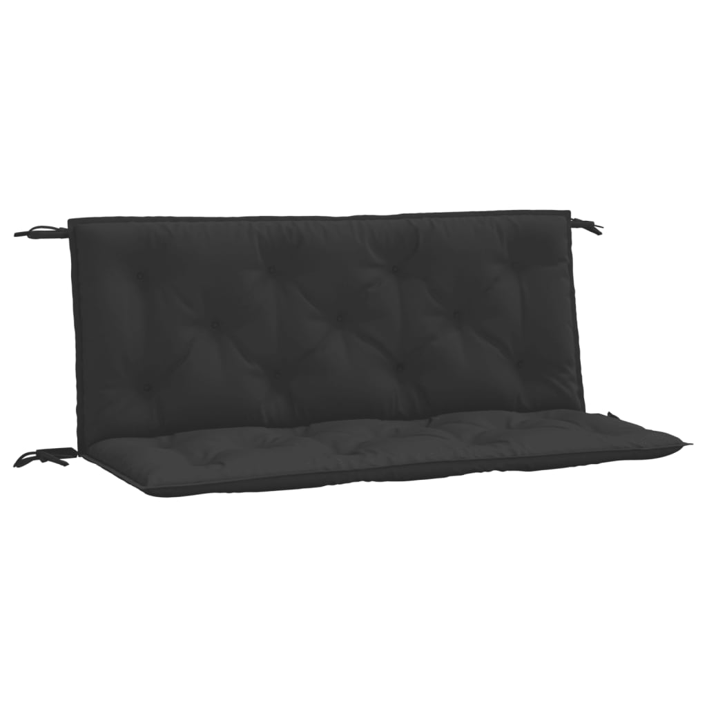 Gartenbankauflagen 2er-Set schwarz 120x50x7 cm Oxford-Stoff