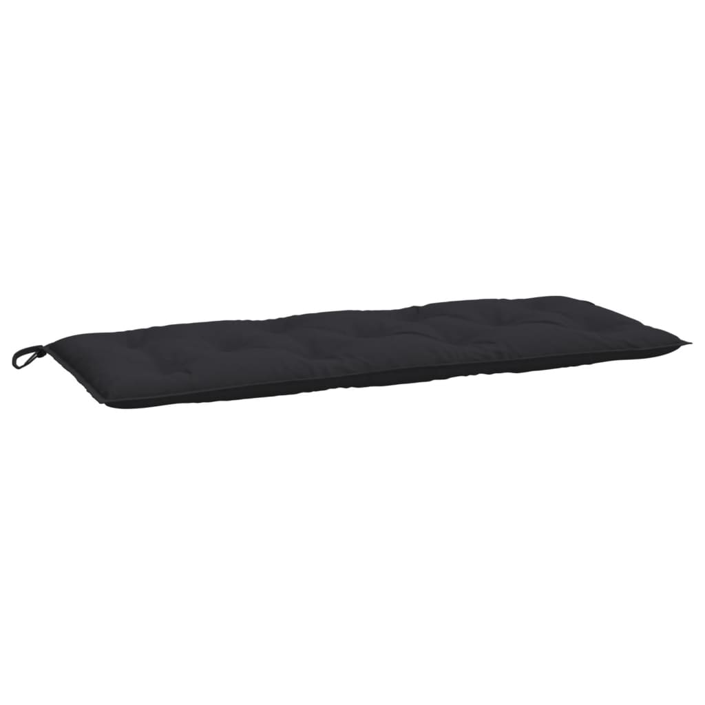 Gartenbankauflagen 2er-Set schwarz 120x50x7 cm Oxford-Stoff