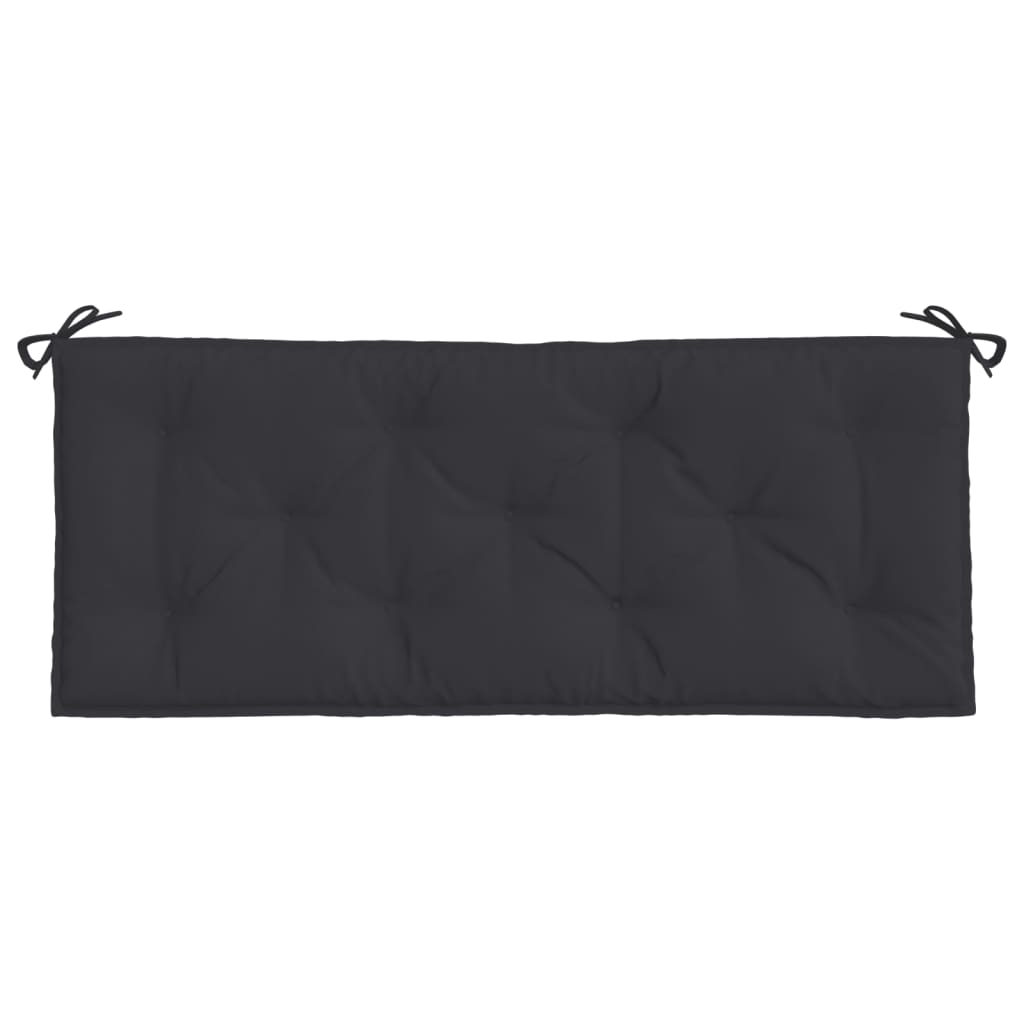 Gartenbankauflagen 2er-Set schwarz 120x50x7 cm Oxford-Stoff