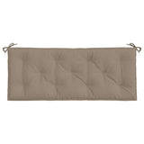 Gartenbankauflagen 2er-Set taupe 120x50x7 cm Oxford-Stoff