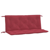 Coussins de banc de jardin lot de 2 rouge bordeaux tissu Oxford