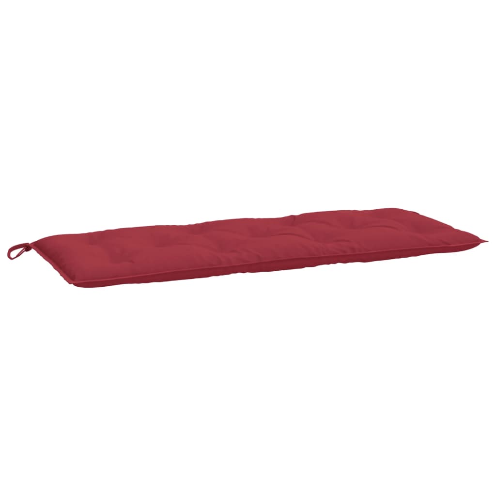 Coussins de banc de jardin lot de 2 rouge bordeaux tissu Oxford