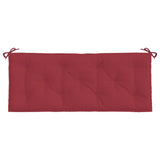 Coussins de banc de jardin lot de 2 rouge bordeaux tissu Oxford