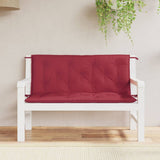 Coussins de banc de jardin lot de 2 rouge bordeaux tissu Oxford