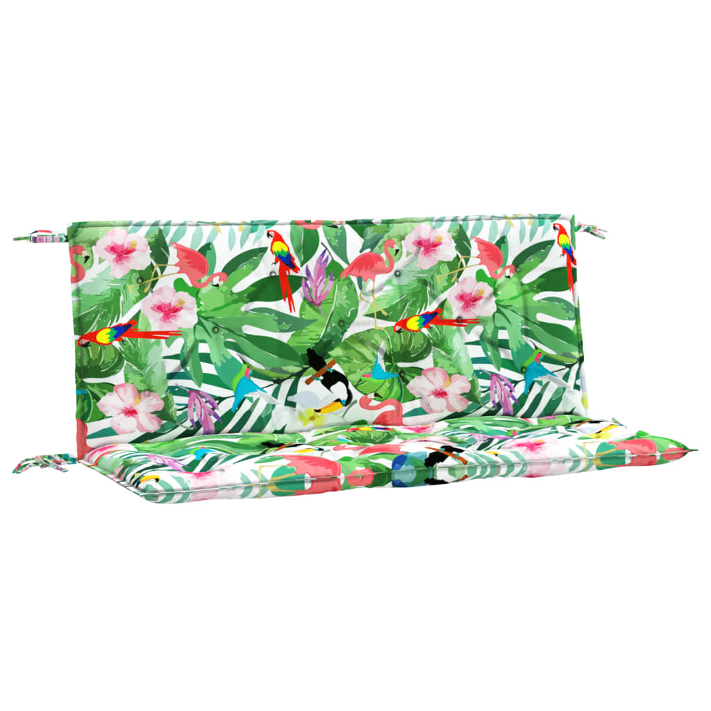 Coussins de banc de jardin lot de 2 multicolore 120x50x7 cm