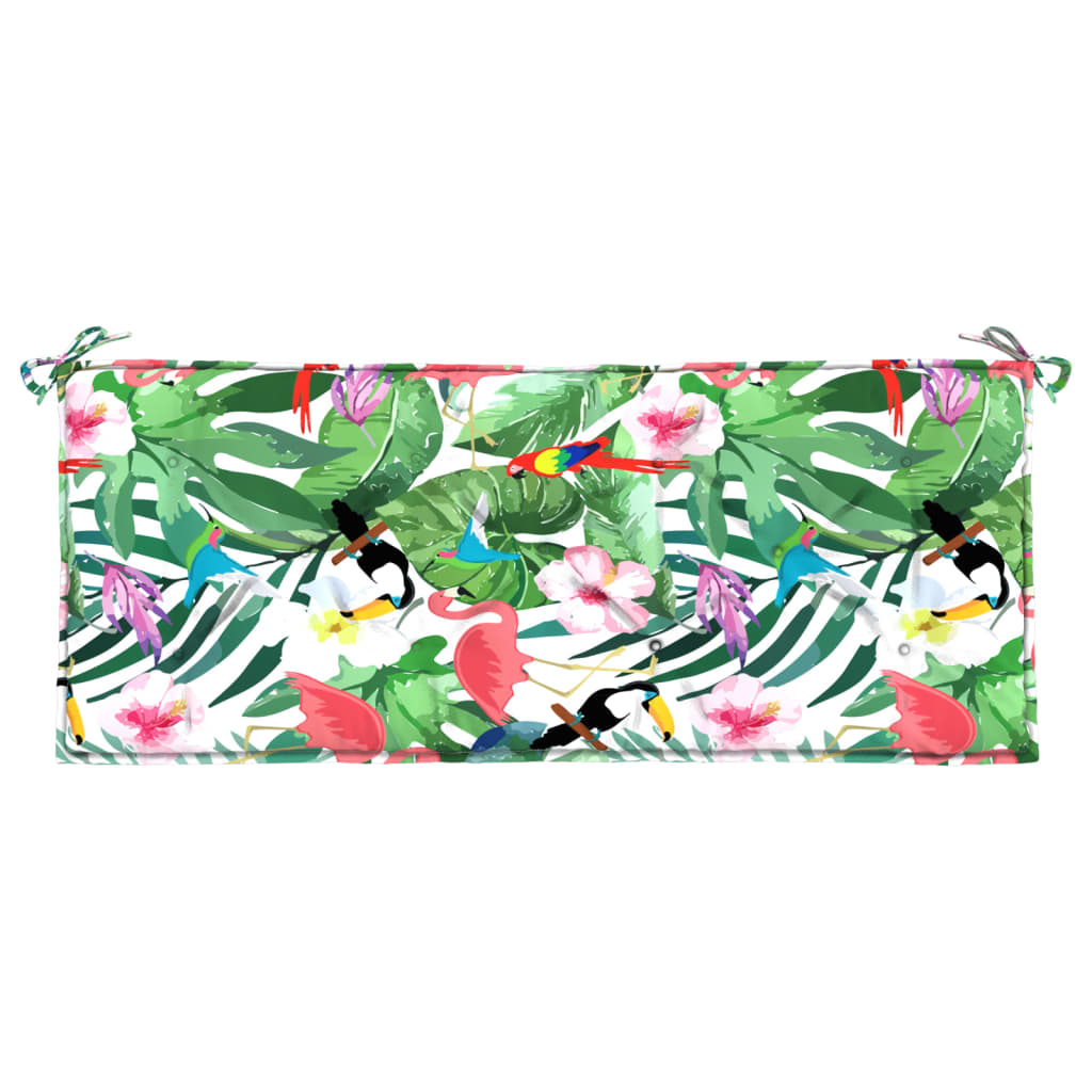 Coussins de banc de jardin lot de 2 multicolore 120x50x7 cm