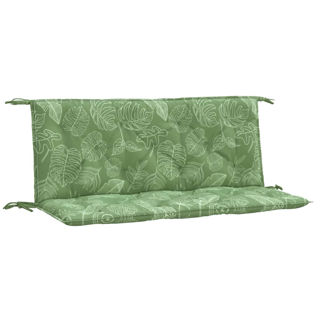 Coussins de banc de jardin lot de 2 motif de feuilles tissu