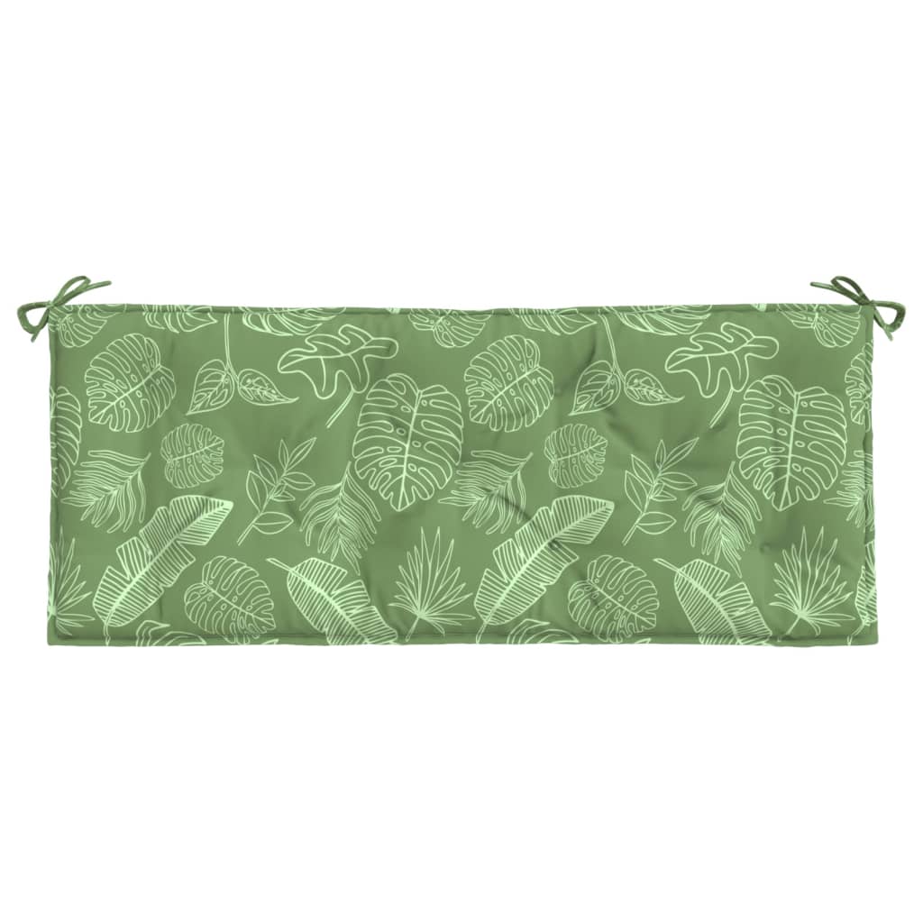 Coussins de banc de jardin lot de 2 motif de feuilles tissu