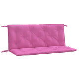 Coussins de banc de jardin lot de 2 rose 120x50x7 cm tissu