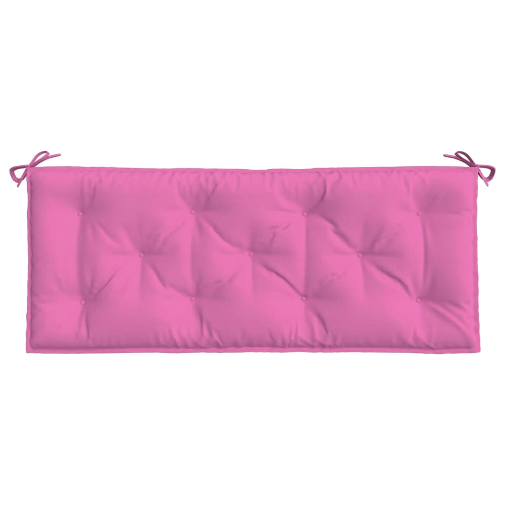 Coussins de banc de jardin lot de 2 rose 120x50x7 cm tissu